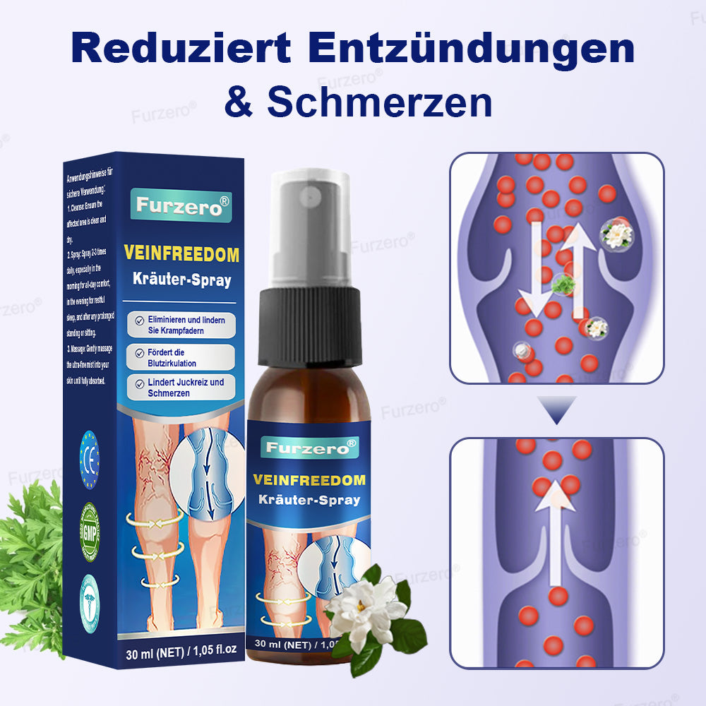 🔥Hergestellt & Versand aus Deutschland🌿Furzero® VeinFreedom Kräuter-Spray - Mikrosprüh-Therapie
