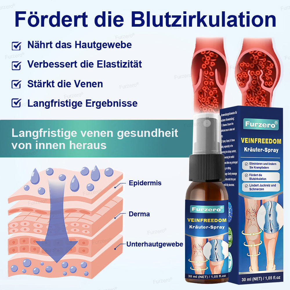 🔥Hergestellt & Versand aus Deutschland🌿Furzero® VeinFreedom Kräuter-Spray - Mikrosprüh-Therapie